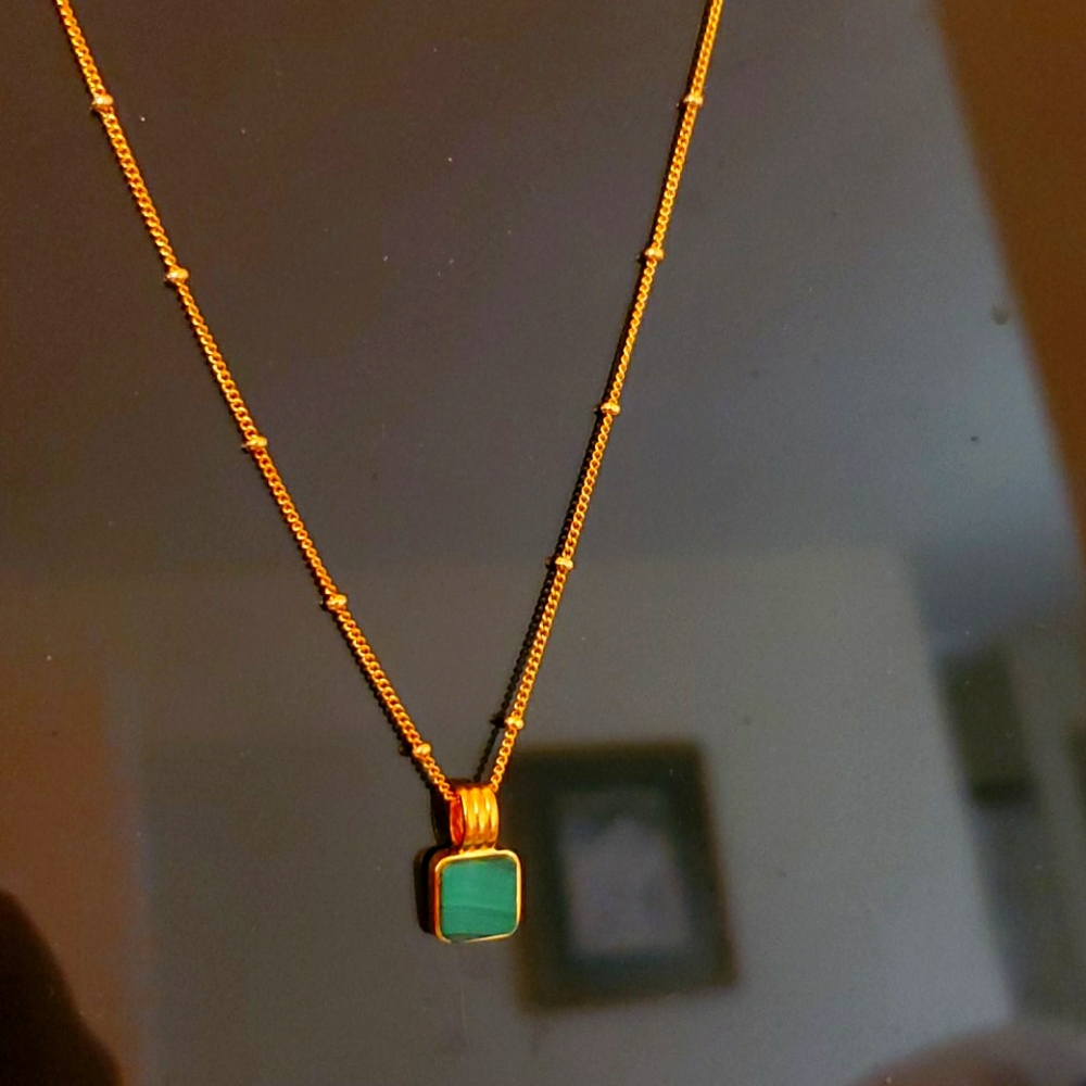 Missoma Malachite Square Necklace